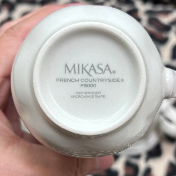 Mikasa French Countryside Cups F9000 Coffee/Tea Mugs 3 5/8” Set Of 4 EUC - Picture 7 of 9